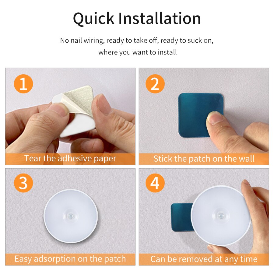 ZEXO's Rechargeable Motion Sensor LED Night Light for Modern Kitchen, Cabinet, Stair, Closet.