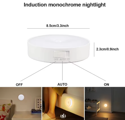 ZEXO's Rechargeable Motion Sensor LED Night Light for Modern Kitchen, Cabinet, Stair, Closet.